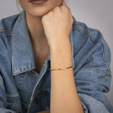 9ct Yellow Gold Silverfilled Fancy Bangle