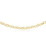 9ct Yellow Gold Silver Filled Hollow Belcher 45cm Chain