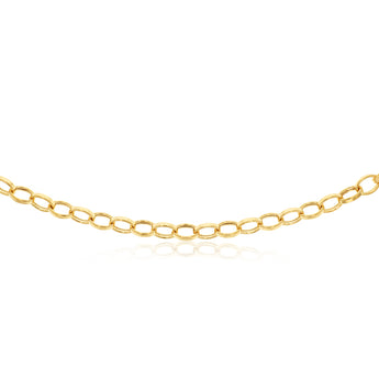 9ct Yellow Gold Silver Filled Hollow Belcher 45cm Chain
