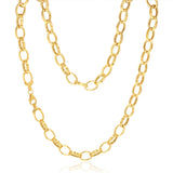 9ct Yellow Gold Silver Filled Hollow Belcher 50cm Chain