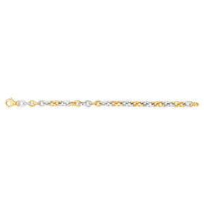 9ct Silverfilled Two Tone Infinity Bracelet