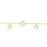 9ct Silvefilled Leaf Clover Bracelet