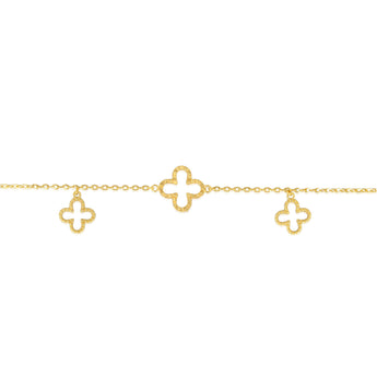 9ct Silvefilled Leaf Clover Bracelet
