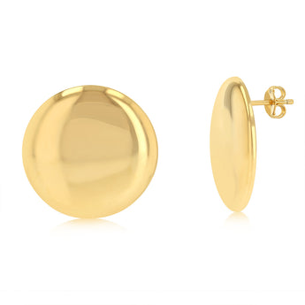 9ct Polished Round Stud Earrings