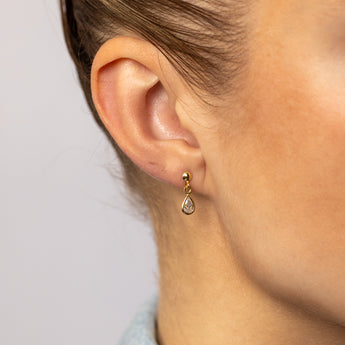 9ct Silverfilled Teardrop Stud Earrings
