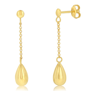 9ct Silverfilled Pear Shaped Drop Earrings