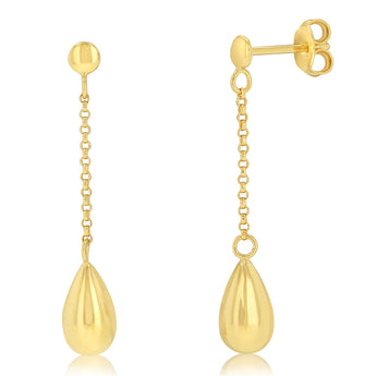 9ct Silverfilled Pear Shaped Drop Earrings