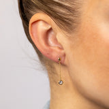 9ct Silverfilled CZ Round Drop Earrings