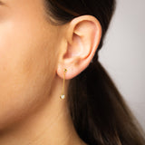 9ct Silverfilled CZ Round Drop Earrings