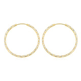 9ct Yellow Gold Silverfilled Twisted Sleeper Earrings
