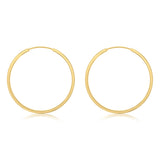 9ct Yellow Gold Silverfilled Plain Sleeper Earrings