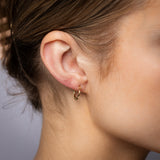 9ct Yellow Gold Silverfilled Twisted Hoop Earrings
