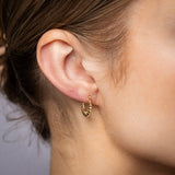 9ct Yellow Gold Silverfilled Textured Hoop Earrings
