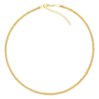 9ct Yellow Gold Silver Filled Rope Chain Necklace