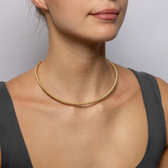 9ct Yellow Gold Silver Filled Rope Chain Necklace