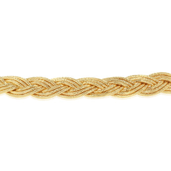9ct Two Tone Gold Silver Filled Herringbone Chain Necklace