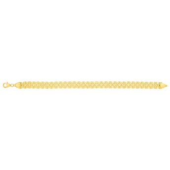 9ct Yellow Gold Silverrfilled Fancy Bracelet