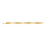9ct Silverfilled Yellow and White Gold Anchor Chain Bracelet