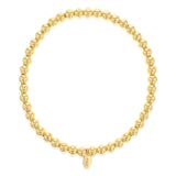 9ct Yellow Gold Silverfilled Beaded Bracelet