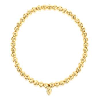 9ct Yellow Gold Silverfilled Beaded Bracelet