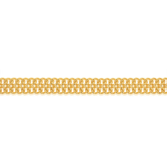 9ct Yellow Gold Silverfilled Mesh 100 Gauge 19cm Bracelet