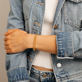 9ct Yellow Gold Silverfilled Mesh 100 Gauge 19cm Bracelet