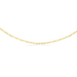 9ct Yellow Gold Silver Filled Figaro 1:3 100 Gauge 55cm Chain