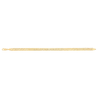 9ct Yellow Gold Silverfilled Curb Concave Lightweight 130 Gauge 21cm Bracelet