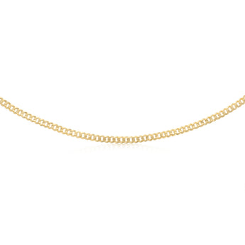 9ct Yellow Gold Silver Filled Curb Concave Lightweight 130 Gauge 55cm Chain