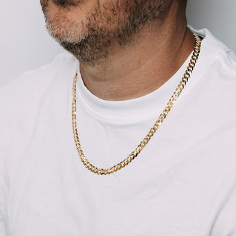 9ct Yellow Gold Silver Filled Curb Concave Lightweight 150 Gauge 55cm Chain