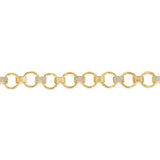 14ct Yellow Gold Silver Filled Cubic Zirconia Belcher 19cm Bracelet