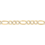 9ct Yellow Gold Silverfilled Figaro 21cm Bracelet