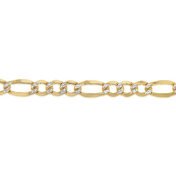 9ct Yellow Gold Silver Filled Figaro 50cm Chain