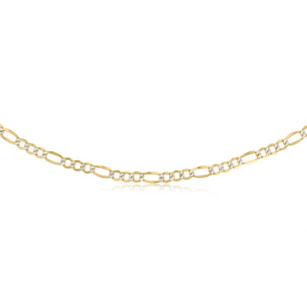9ct Yellow Gold Silver Filled Figaro 60cm Chain