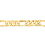 9ct Yellow Gold Silverfilled Figaro 23cm Bracelet