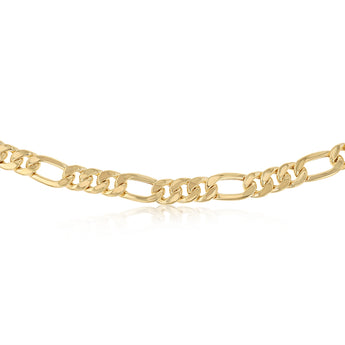 9ct Yellow Gold Silver Filled Figaro 60cm Chain