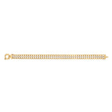9ct Yellow Gold Silverfilled Dicut Mesh 19cm Bracelet