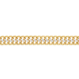 9ct Yellow Gold Silverfilled Dicut Mesh 19cm Bracelet