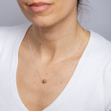 9ct Yellow Gold Ball with Sterling Silver 45cm Chain Necklace