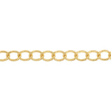9ct Yellow Gold Silverfilled Wide Curb 19cm Bracelet