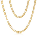 9ct Yellow Gold Copper Filled Flat Curb 55cm Chain