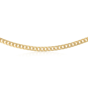 9ct Yellow Gold Copper Filled Flat Curb 55cm Chain
