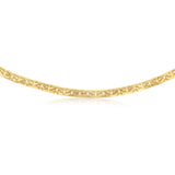 9ct Yellow Gold Copper Filled Textured 55cm Chain