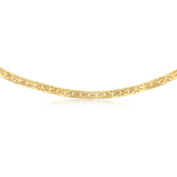 9ct Yellow Gold Copper Filled Textured 55cm Chain