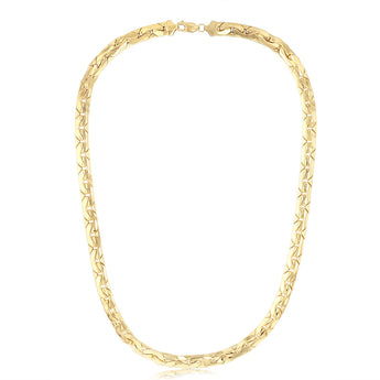 9ct Yellow Gold Copper Filled Textured 55cm Chain