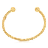9ct Yellow Gold Silverfilled Twisted Torque Baby Bangle
