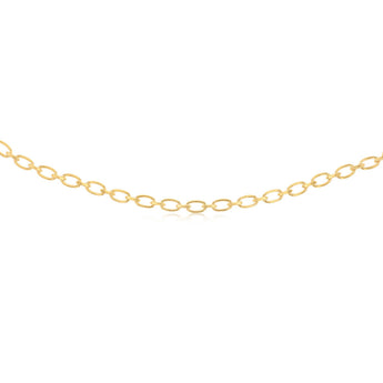9ct Yellow Gold Copper Filled Oval Link 50cm Chain
