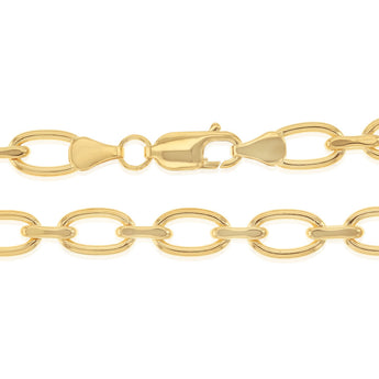 9ct Yellow Gold Copper Filled Oval Link 50cm Chain
