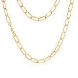 9ct Yellow Gold Copper Filled Paperclip 50cm Chain