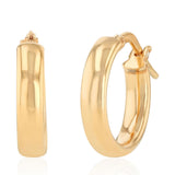 9ct Yellow Gold Silverfilled 10mm Hoop Earrings